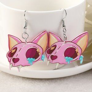 Sphinx Skull Halloween Earrings